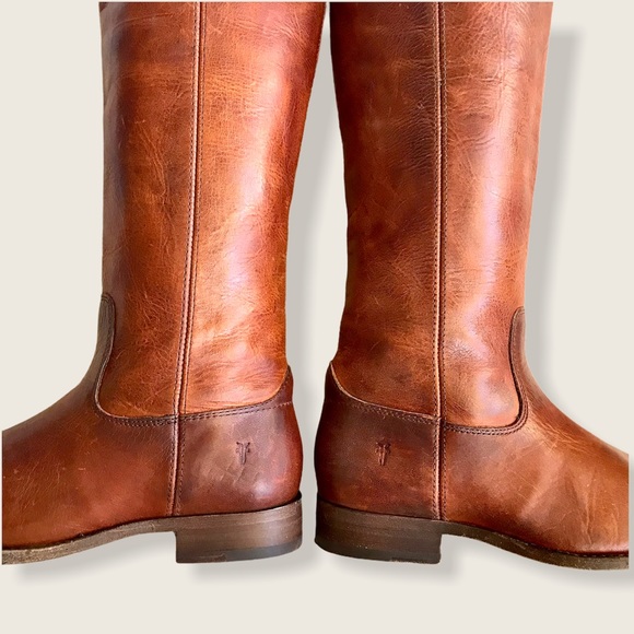 Frye Melissa Button 2 Cognac Leather Tall Boots - Picture 13 of 15